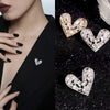 Fanshin Korean Style Heart Brooch Shiny Rectangular Rhinestone Pin Elegant Alloy Hollow Heart Breastpin Men - Image 3