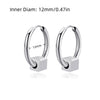 1Pair Punk Lock Lightning Chain Feather Leaf Stainless Steel Male Woman's Piercing Hoop Earring for Man Jewelry Vintage - Image 21