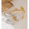 Ocean Style Stainless Steel Metal Shell Adjustable Upper Arm Open Bangle Pvd Plated Summer Beach Holiday Jewelry - Image 4