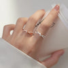 Silver Cross Knotting Zircon Rings For Women Girls Wedding Jewelry Accessories Jewellery Argent - Image 3