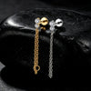 Titanium Double Piercing Chain Earring 16G CZ Dangle Cartilage Helix Conch Drop Chain Connector Jewelry - Image 2