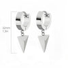1Pair Punk Lock Lightning Chain Feather Leaf Stainless Steel Male Woman's Piercing Hoop Earring for Man Jewelry Vintage - Image 25