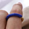 Elegant Blue Drop Glaze Double Color Female Finger Ring Jewelry For Women Christmas Gifts - Image 6