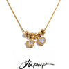Stainless Steel Zircon Star Heart Drop Charm Necklace Pvd Plated Delicate Attractive Jewelry - Image 1