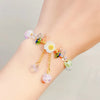 Korean Sweet Daisy Flower Bracelet For Women Colorful Crystal Beaded Elastic Rope Bracelets Party Wedding Jewelry Gifts - Image 4