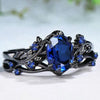 Two-Piece Zinc Alloy Ring Set with Colored Stone Details - Image 9