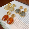 Geometric Resin Drop Earrings in Multiple Colors - Image 28