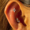 Titanium CZ Four-Point Star Flat Back Stud Earring Helix Cartilage Monroe Medusa Tragus Piercing - Image 20