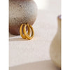 316L Stainless Steel Geometric U-Shape Hoop Earrings Gold Pvd Plated Daily Classy Jewelry Accessory - Image 4