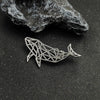 Punk Style Hollow Lines Whale Stainless Steel Gold-plated Brooch, Black Suit Accessories, Wedding Matching Set - Image 5