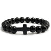 8mm Beads Religious Cross Bracelet for Women Men Natural Turquoise Stone Elastic Link Prayer Bracelet for Boy Girls - Image 26