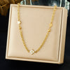 316L Stainless Steel Simple Versatile Zircon Geometry Flowers Bowknot Series Pendant Necklace Lady Classic Charm Jewelry - Image 25