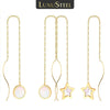 2PC/1pair Heart Love White Shell Drop Earring for Women Stainless Steel Hoop Earrings Romantic Valentine's Day Gift - Image 2