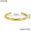 Stylish Stainless Steel Gold Plated Bamboo Link BanglesTrend Bracelet For Ladies Gents Romantic Celebration Present Chic Jewelry - Image 15