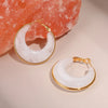 Stainless Steel Acrylici Resin Hoop Earrings for Women Classic Brown Pink Color Earrings Party Jewelry - Image 9