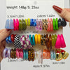 20pcs European American Minimalist Colorful Exaggerated Stylish Acrylic Resin C Shape Hoop Earrings Set - Image 2