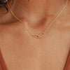Stainless Steel Link Infinity Necklace Geometric Double Paperclip Pendant Women's Simple Jewelry - Image 10