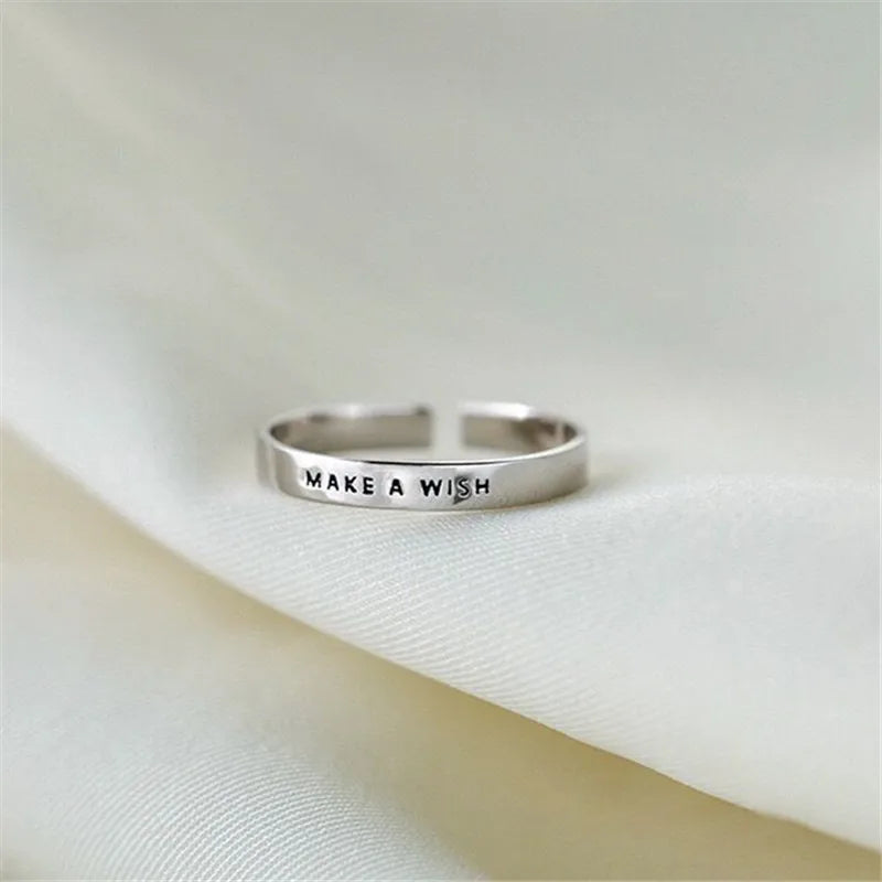 Silver Adjustable Rings For Women Make A Jewelry Aesthetic Vintage Wedding Accessories Argent - Image 1