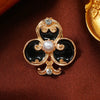 Creative Vintage Enamel Poker Hearts Lapel Pins For Women Men Baroque Palace Pearl Rhinestone Clubs Flower Brooches Badges - Image 1