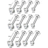 10Pcs/Lot 16G Stainless Steel Earrings Labret Lip Studs Set 2/3/4/5MM CZ Crystal Ear Cartilage Tragus Piercings Piercing Jewelry - Image 1