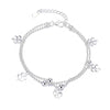 Silver Double Layer Small Ball Chain Anklet Lucky Clover Pendant Anklets Bracelet For Women Jewelry - Image 7