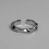 Mobius Wave Ring Silver Color Alloy Open Ring For Women Simple Retro Men Jewelry Accessories - Image 1