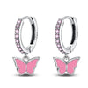 Silver Butterfly Fluttering Insect Earrings Jewelry Drop Earrings Jewelry Party Anniversary Gifts - Image 7