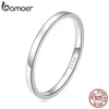 Silver Glossy Simple Ring for Women Teens Minimalist Jewelry High Polished Eternity Band Ring Gift 0.18cm - Image 1