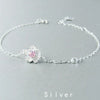 Silver Color Cherry Blossom Flower Cubic Zirconia Stone Jewelry Sets for Women Floral Necklace Bracelet Earring Ring Wedding Set - Image 6