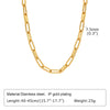 Chunky Gold Plated Link Necklace For Women, Stainless Steel Oval Thick Chain Choker Minimalist Jewelry Party Jewelry Gift - Image 14