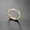 Dainty Stacking Ring with Clear Stone Accents in Gold-Tone - Image 5