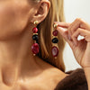 Vintage Resin Acrylic Geometric Pendant Earrings for Women Bohemia Round Water Droplet Drop Earrings Jewelry Accessories - Image 2