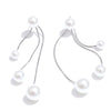 Korean Simulated Pearls Tassel Chain Long Hanging Drop Dangle Earrings Stainless Steel Charm Jewelry - Image 8