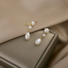 Delicate Irregular Freshwater Pearl Earring For Women Gold Color Metal Hanging Drop Earrings Statement French Jewelry - Image 17