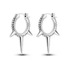 Silver Shining Zircon Earring Sparkling Simple Bow Irregular Curve Hoop Earring Jewelry Gifts for Women Men - Image 18