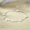 Silver Bracelets Woman Heart Ball Chain Charm Bracelet Couple Jewelry Accessories Jewellery - Image 3