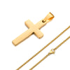 Stainless Steel Cross Pendant Necklace for Men with Rope Cuban or Box Chain - Image 9