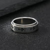 Rotatable Metal Cross Ring For Men Women Silver Color Stainless Steel Ring Punk Gothic Simple Accessories Christian Jewelry Gift - Image 4
