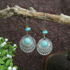 39 Styles Bohemian Vintage Tibetan Silver Geometric Drop Earrings For Women Ethnic Blue Stone Tassel Dangle Earrings Jewelry - Image 33