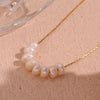 Elegant Y2K Accessories Freshwater Pearl Charm Pendant Necklace Stainless Steel Chain For Woman - Image 10