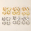 C-Shaped Clip-On Ear Cuff with Water Drop Detail - Image 3