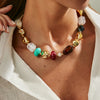 Bohemian Resin Bead Choker Necklace Adjustable - Image 2