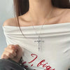 Gothic Punk Cross Pendant Necklace For Women Men Vintage Unisex Silver Hip-Hop Chain Accessories - Image 5