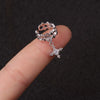 1 pcs Cute Zircon No Piercing Circle Ear Cartilage Cuff Earring Gold Color Copper Mix Cross Crown Shape Ear Hoop Jewelry - Image 9
