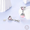 Silver Sweetheart Bow Earrings Round Donut Zircon Crab Ocean Earrings for Women Girls Jewelry - Image 4