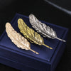 i-Remiel Men's Gold Color Feather Brooch Pin Simple Accessory for Coats Suits Shirts Quality Clothing And Accessories - Image 1