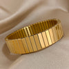 Stainless Steel Open Bangles for Women Men Punk Chunky Glossy Braided Mesh Metal Cuff Bracelet Bangle Vintage Jewelry - Image 5