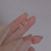 Korean Minimalism Gold Color Small Leaf Butterfly Stud Earrings for Women Daily Wear Ear Girls Pierc Gifts - Image 29