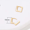 Minimalist Square Rectangle Hoop Earrings For Women Elegant Gold Color Huggie Hoops Anniversary Jewelry - Image 10