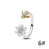 Heart Bow Pendent Necklace Silver Golden Diamond Gem Adjustable Chain Bracelet Rings Earrings Jewelry Set Gift - Image 7